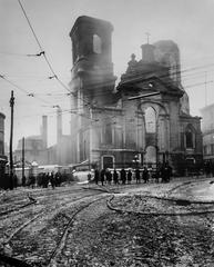 Fire at Notre-Dame Basilica Cathedral of Quebec in 1922