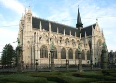 Notre-Dame du Sablon church in Brussels Belgium exterior architecture