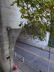 Scenic west side view of Kamakura city with traditional Japanese architecture and greenery