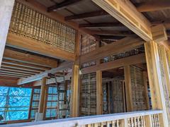 Traditional house construction with bamboo walls in Kamakura