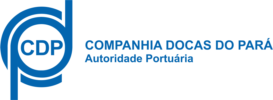 Current brand logo of Companhia de Docas do Pará featuring blue color and stylized wave design
