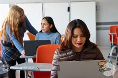 Student receiving support and guidance in a study session