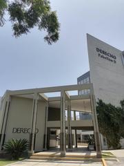 Front facade of the Faculty of Law building at the Pontifical Catholic University of Peru