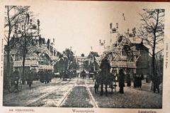 Historical photo of Weesperplein decorated around 1900