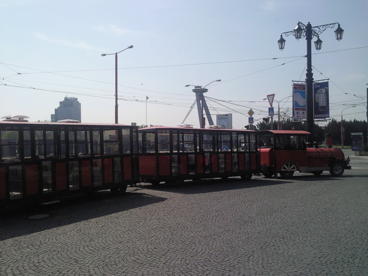 Bratislava tourist train at Ludovit Stur Square