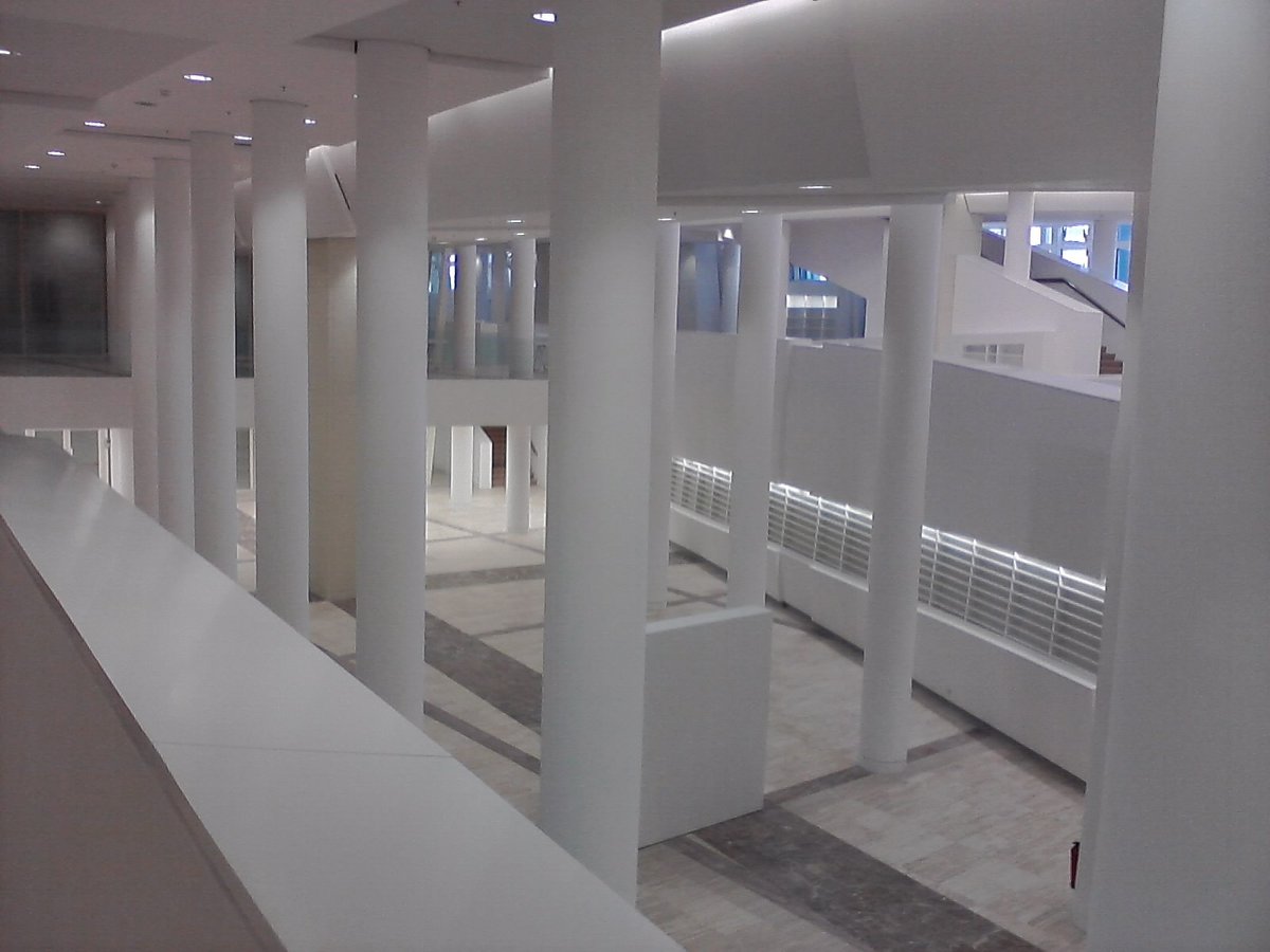 Modern architecture of Cidade da Cultura de Galicia library in Spain