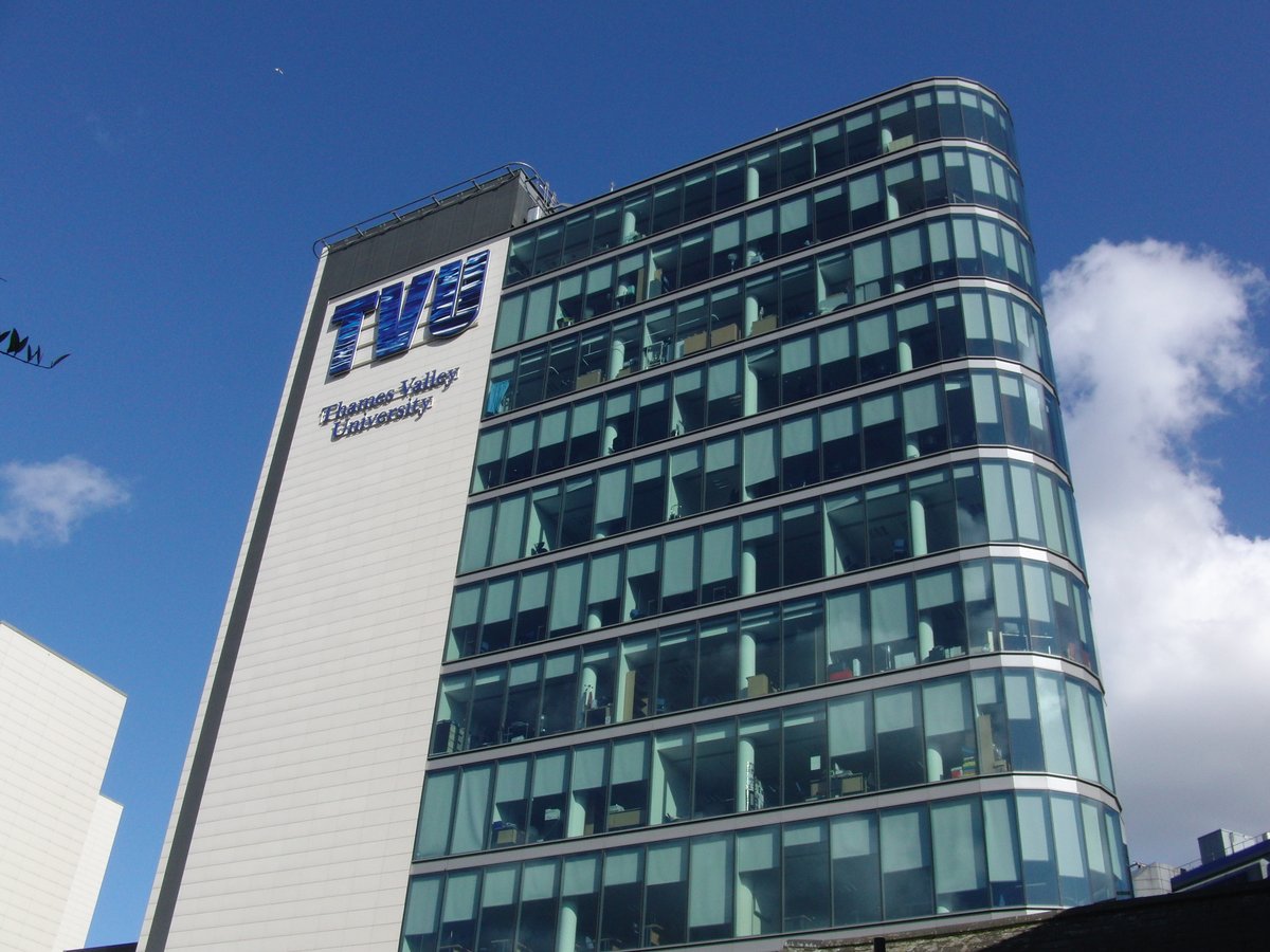 Thames Valley University Paragon Campus building in Brentford London with clear sky