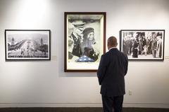 Governor Patrick exploring artifacts at JFK Library during Israeli Independence Day 2014 event