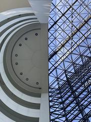JFK Presidential Library pavilion architectural detail with cylindrical columns