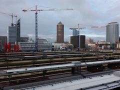 View of Lyon Part-Dieu train station from the car rental parking lot