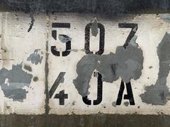 Inscription on a platform pillar at Gare de Lyon-Part-Dieu train station