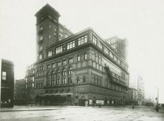 Historic Carnegie Hall building in New York City in 1910