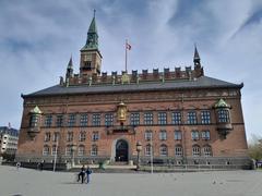 Aerial view of Copenhagen, Denmark showcasing its colorful historic buildings and waterfront