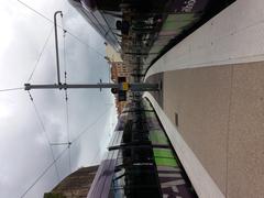 View of platform between two trains at Gare Saint-Paul in Lyon