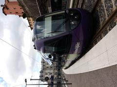 Train stopped at Gare Saint-Paul in Lyon 5th arrondissement