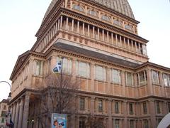 Mole Antonelliana in Torino with a blue sky background