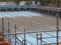 Old rusty gym equipment in Komazawa Olympic Park