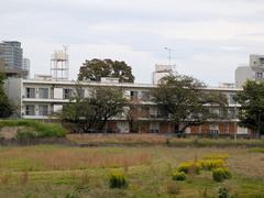 Abandoned sports fields at Komazawa 1chome-1 with overgrown grass and unused facilities