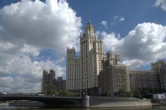 Summer day in Moscow on August 9th 2016 with iconic cityscape