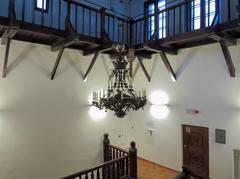 Interior view of the Museum of Warsaw with historical exhibits and architectural details