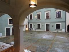 Inside the Museum of Warsaw showcasing historical artifacts and exhibition space