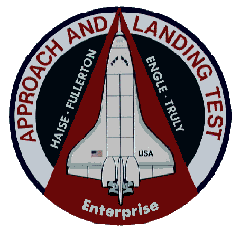 Space Shuttle Enterprise Logo in black and white