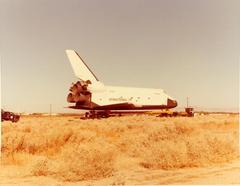 Enterprise Space Shuttle being transported on a truck