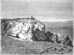 The rocks of the Areopagus overlooking Athens