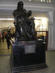 Statue of Karl Maximovich Baer at the entrance of the Zoological Museum in Saint Petersburg