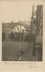 Historic street view of Vilnia Safjaniki district in April 1916
