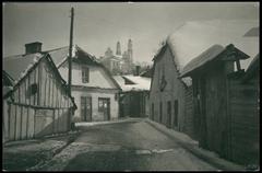 Historical photograph of Vilnia Safjaniki neighborhood by J. Bułhak from 1912-1915