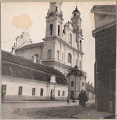 Facade of the Church of the Assumption of the Lord and the Missionaries Monastery on Subač Street in Vilnia