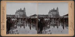 Historic black and white photograph of St. Philip and St. Jacob Church in Vilnius, Lukiski area, early 1900s