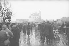 Historic view of Vilnia city with Łukiški district, plac Łukiski and Kazuki fair 1938