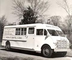 Mobile dental laboratory in Israel in the early 1950s