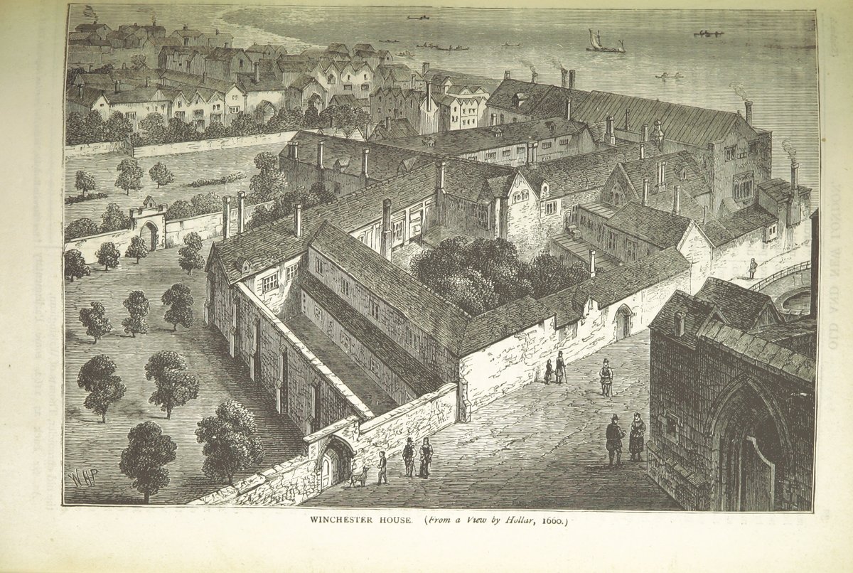 Vintage map of old London from historical book illustrating city layout and landmarks