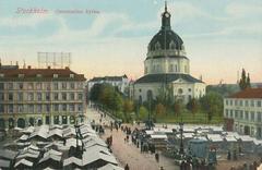 Postcard of Hedvig Eleonora Church around 1900