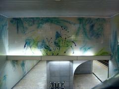 Entrance of Jardim Zoológico metro station in Lisbon