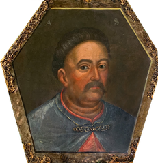 Oleksandr Svystelnytskyi portrait in traditional Ukrainian attire