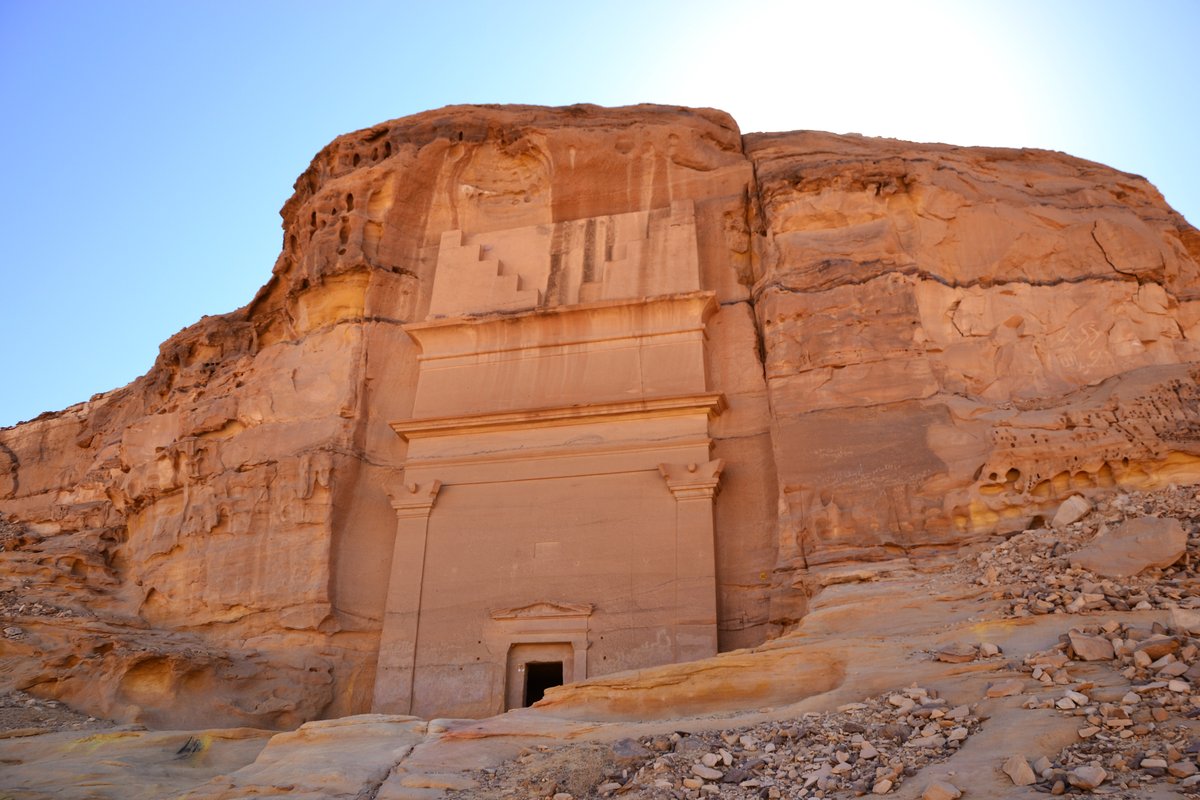 Qasr Al-Sani archaeological site at Madain Saleh in Medina Province Saudi Arabia