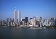 Manhattan skyline with World Trade Center towers before September 11 attacks