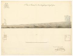 Historical semaphore tower plans from 1814 at Cap de Giens