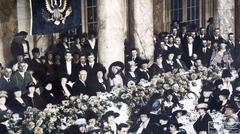 President Woodrow Wilson hosting a luncheon to support the Versailles Treaty with women