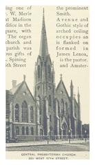 Central Presbyterian Church building on 22D West 57th Street in New York City, historic architecture