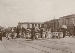 Historical procession along Rue de l'Université in 1907 by Alfred Van Den Brule