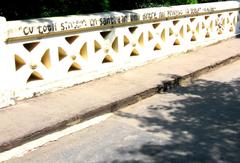 Oscar Wilde quote graffiti on Carol Park bridge in Bucharest Romania