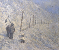 Painting Lo Spluga by Carlo Bazzi in Bank Intesa San Paolo collection