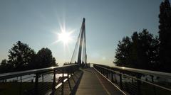 Europabrücke bridge connecting Kehl and Strasbourg over the Rhine River