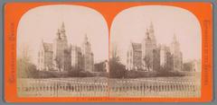 Historical stereoscopic photo of Rosenborg Castle in Copenhagen, Denmark taken between 1873 and 1883 by photographer Edvard Valdemar Harboe