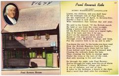 Historic Paul Revere House in Boston, the oldest house built in 1660 and residence of Paul Revere from 1770 to 1800